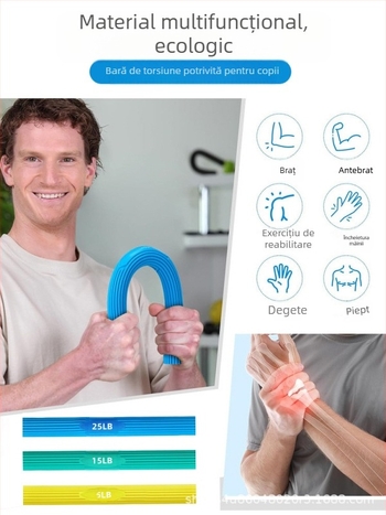En-gros bară de torsiune bară multifuncțională bară de rezistență reabilitare antrenament forța brațului încheietura mâinii forța exercițiu bară de rezistență dispozitiv de forță a brațului pentru bărbați