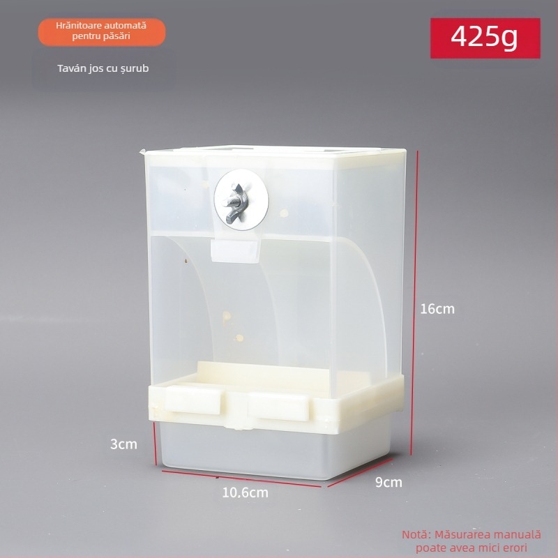 Papagal păsări hrană cutie anti-împrăștiere automată hrănitoare anti-stropire externă hrănire păsări hrănitoare piele de tigru bujor Xuan Feng păsări provizii