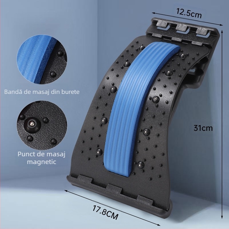Dispozitiv calmant lombar, corector pentru spate, targă lombară, masaj pentru talie, pad, yoga, fitness, saltea, en-gros