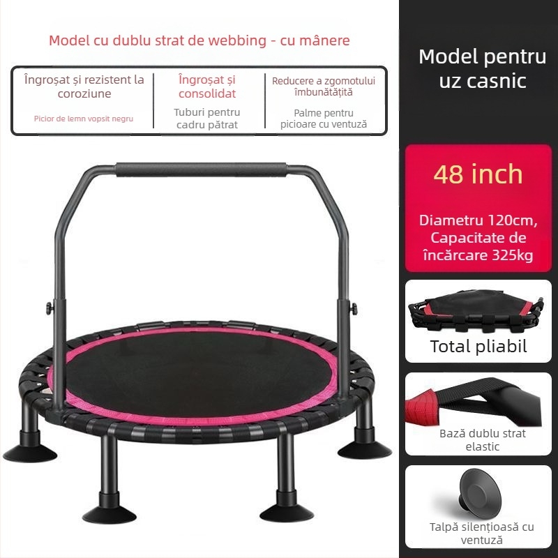 Trambulina Xsz pentru adulți și copii, pat de sărituri pentru interior, sală de sport, pat de frecare pentru adulți și copii, pat de fitness pentru pierderea în greutate