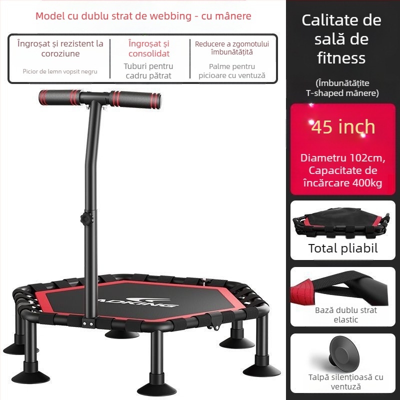 Trambulina Xsz pentru adulți și copii, pat de sărituri pentru interior, sală de sport, pat de frecare pentru adulți și copii, pat de fitness pentru pierderea în greutate