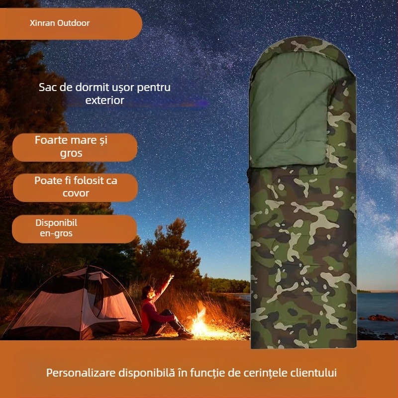 Sac de dormit pentru adulți, rezistent la frig, pentru camping, călătorii de urgență, alpinism, transfrontalier Amazon