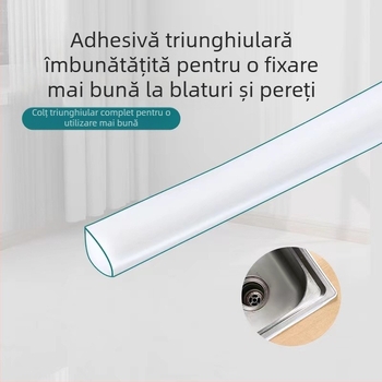Bandă de colț interioară, autocolant pentru cusătură înfrumusețată, bandă decorativă pentru tavan, linie de margine înfrumusețată, linie decorativă pentru tencuială, autoadeziv, impermeabil, la mucegai, cusătură înfrumusețată, tavan de bucătărie