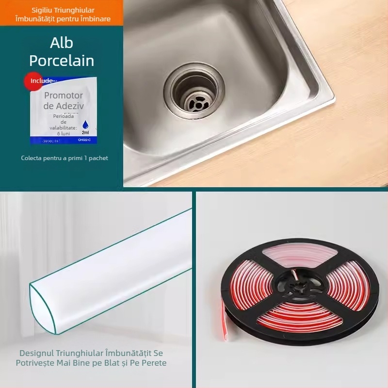 Bandă de colț interioară, autocolant pentru cusătură înfrumusețată, bandă decorativă pentru tavan, linie de margine înfrumusețată, linie decorativă pentru tencuială, autoadeziv, impermeabil, la mucegai, cusătură înfrumusețată, tavan de bucătărie