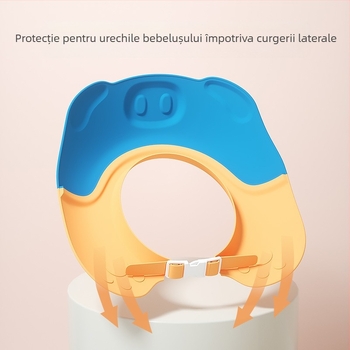Cască de spălat părul purcelușului pentru bebeluși, capac de blocare a apei, capac de spălare a părului, protecție pentru urechi, cască de duș pentru bebeluși, en-gros