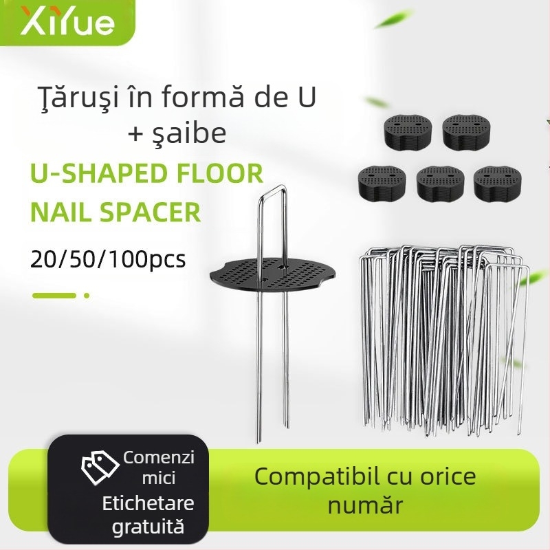 Cuie de sol în formă de U 15cm garnitură din plastic cuie de gazon grădinărit cort cuie rezistente la vânt cuie fixe galvanizate cuie de sol din pânză rezistentă la iarbă