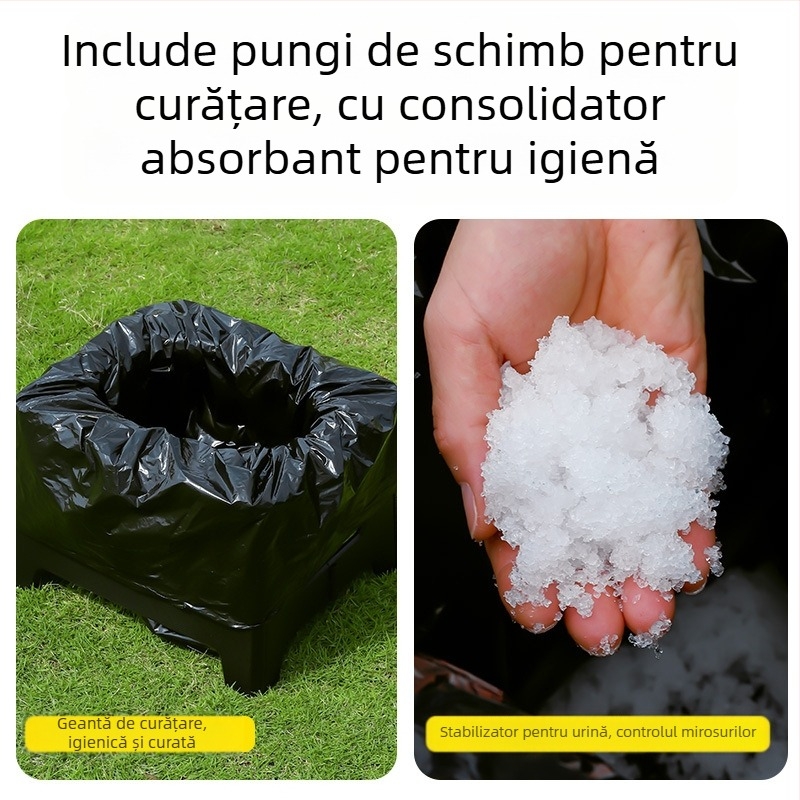 Toaletă pliabilă transfrontalieră nouă, scaun de toaletă pentru mașină, pentru camping, portabil, deodorant, în aer liber, pentru adulți