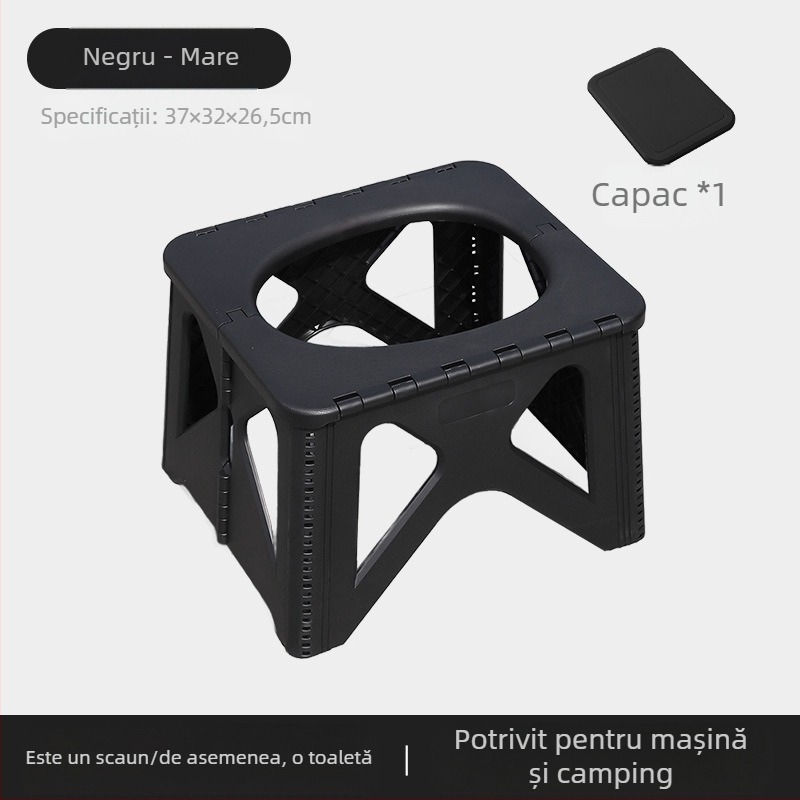 Toaletă pliabilă transfrontalieră nouă, scaun de toaletă pentru mașină, pentru camping, portabil, deodorant, în aer liber, pentru adulți