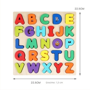 Puzzle tridimensional din lemn, en-gros transfrontalier, puzzle cu litere în formă digitală, iluminare pentru bebeluși, educație timpurie, jucării educaționale pentru copii