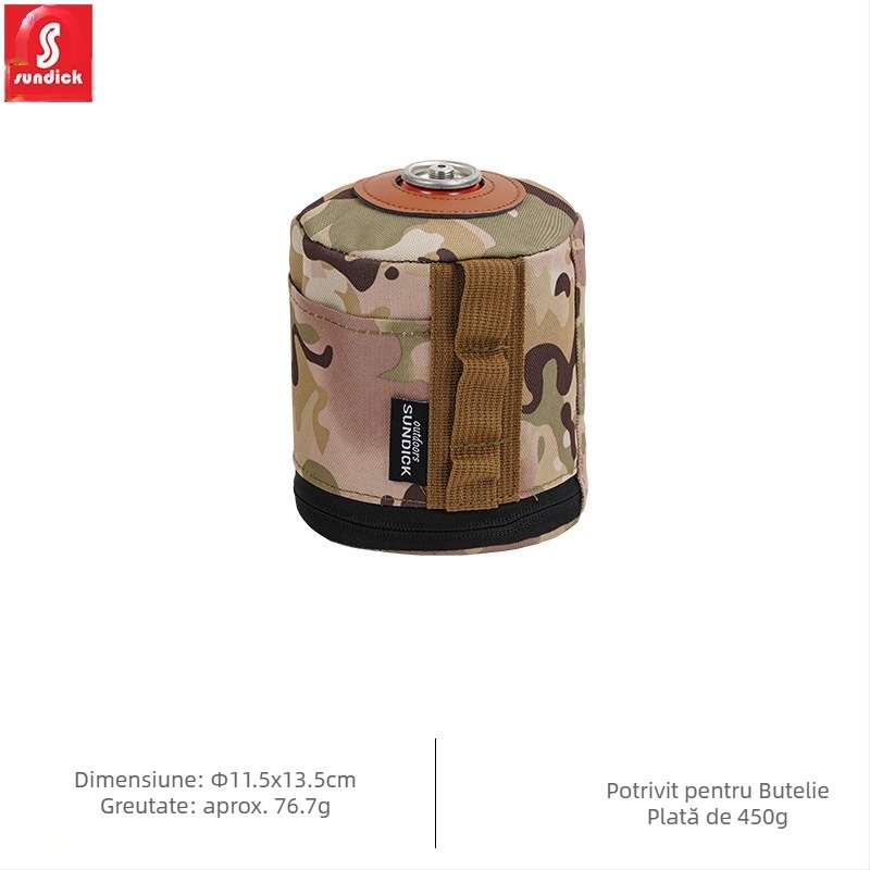 Capac de rezervor de gaz 230, pentru camping în aer liber, pentru clienți montani, capac de protecție, capac izolator, capac anti-cădere, picnic, geantă de depozitare pentru rezervor de gaz 450, pentru gaz lung