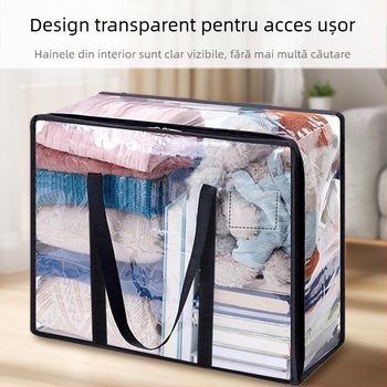 Geantă de depozitare portabilă din PVC pentru pilotă, transparentă, rezistentă la umiditate, geantă de depozitare rezistentă la praf, 20 de mătase, geantă de depozitare pentru pilotă, capacitate mare