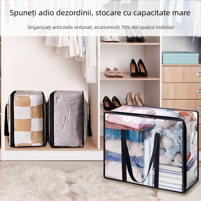 Geantă de depozitare portabilă din PVC pentru pilotă, transparentă, rezistentă la umiditate, geantă de depozitare rezistentă la praf, 20 de mătase, geantă de depozitare pentru pilotă, capacitate mare