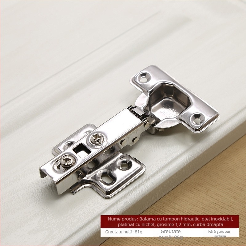 Balama hidraulică din oțel inoxidabil, ascunsă la 180 de grade, pliabilă pentru ușă de dulap, balama pentru aeronave, lumină LED, vânzare directă din fabrică