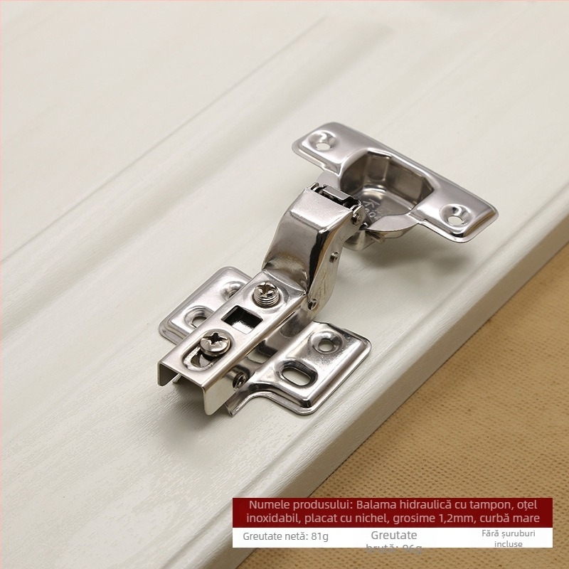 Balama hidraulică din oțel inoxidabil, ascunsă la 180 de grade, pliabilă pentru ușă de dulap, balama pentru aeronave, lumină LED, vânzare directă din fabrică