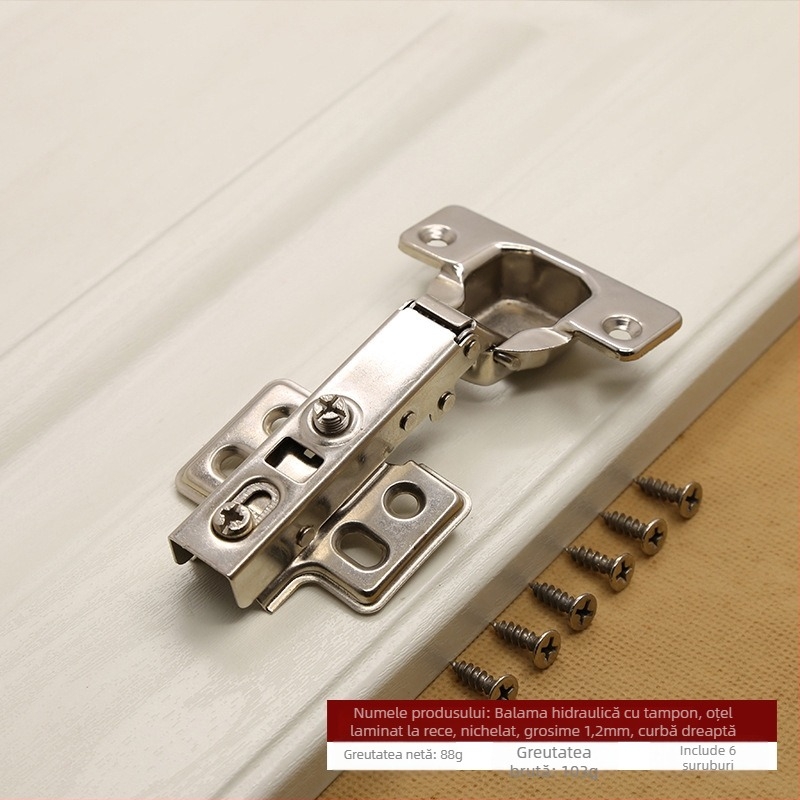 Balama hidraulică din oțel inoxidabil, ascunsă la 180 de grade, pliabilă pentru ușă de dulap, balama pentru aeronave, lumină LED, vânzare directă din fabrică