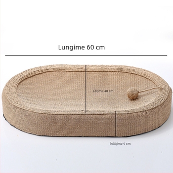 Placă integrată de zgâriat pentru pisici din sisal, rezistentă la uzură, anti-ciobire, rezistentă la zgârieturi, gheara pentru pisici, placă pentru bazin, zgâriată pentru pisici, gheara ovală de măcinat pisici