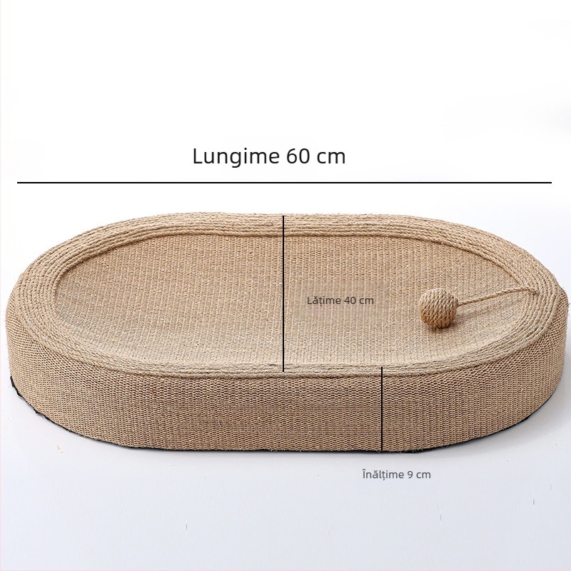 Placă integrată de zgâriat pentru pisici din sisal, rezistentă la uzură, anti-ciobire, rezistentă la zgârieturi, gheara pentru pisici, placă pentru bazin, zgâriată pentru pisici, gheara ovală de măcinat pisici