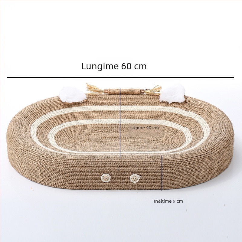 Placă integrată de zgâriat pentru pisici din sisal, rezistentă la uzură, anti-ciobire, rezistentă la zgârieturi, gheara pentru pisici, placă pentru bazin, zgâriată pentru pisici, gheara ovală de măcinat pisici