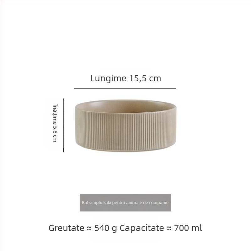 Bol ceramic transfrontalier pentru animale de companie, bol negru pentru pisici, bol cu apă pentru câini, diametru mare, anti-bărbie neagră, bol pentru hrană pentru pisici, bol cu apă anti-șuntare