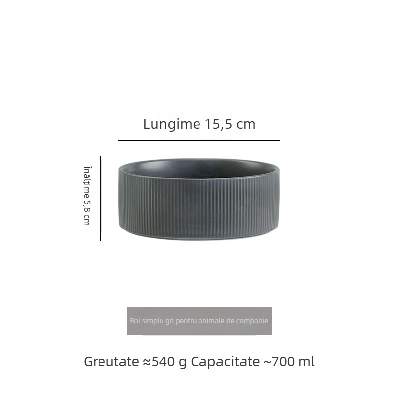 Bol ceramic transfrontalier pentru animale de companie, bol negru pentru pisici, bol cu apă pentru câini, diametru mare, anti-bărbie neagră, bol pentru hrană pentru pisici, bol cu apă anti-șuntare