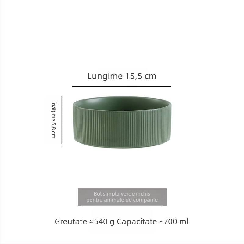 Bol ceramic transfrontalier pentru animale de companie, bol negru pentru pisici, bol cu apă pentru câini, diametru mare, anti-bărbie neagră, bol pentru hrană pentru pisici, bol cu apă anti-șuntare