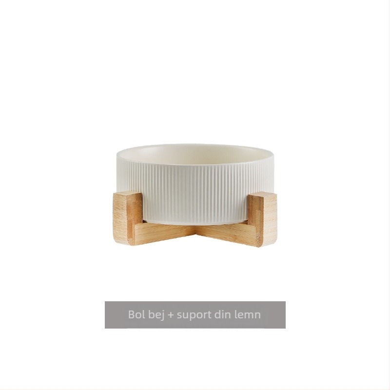 Bol ceramic transfrontalier pentru animale de companie, bol negru pentru pisici, bol cu apă pentru câini, diametru mare, anti-bărbie neagră, bol pentru hrană pentru pisici, bol cu apă anti-șuntare