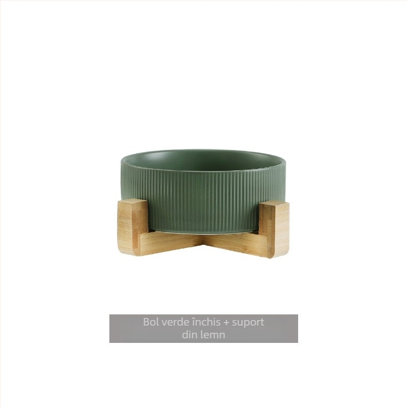 Bol ceramic transfrontalier pentru animale de companie, bol negru pentru pisici, bol cu apă pentru câini, diametru mare, anti-bărbie neagră, bol pentru hrană pentru pisici, bol cu apă anti-șuntare