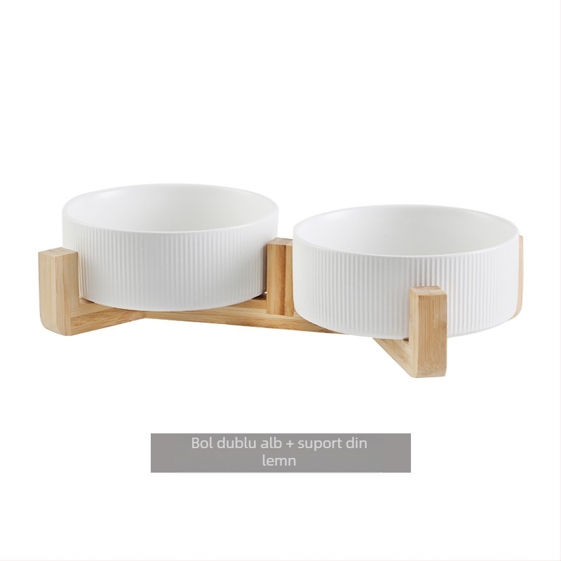 Bol ceramic transfrontalier pentru animale de companie, bol negru pentru pisici, bol cu apă pentru câini, diametru mare, anti-bărbie neagră, bol pentru hrană pentru pisici, bol cu apă anti-șuntare