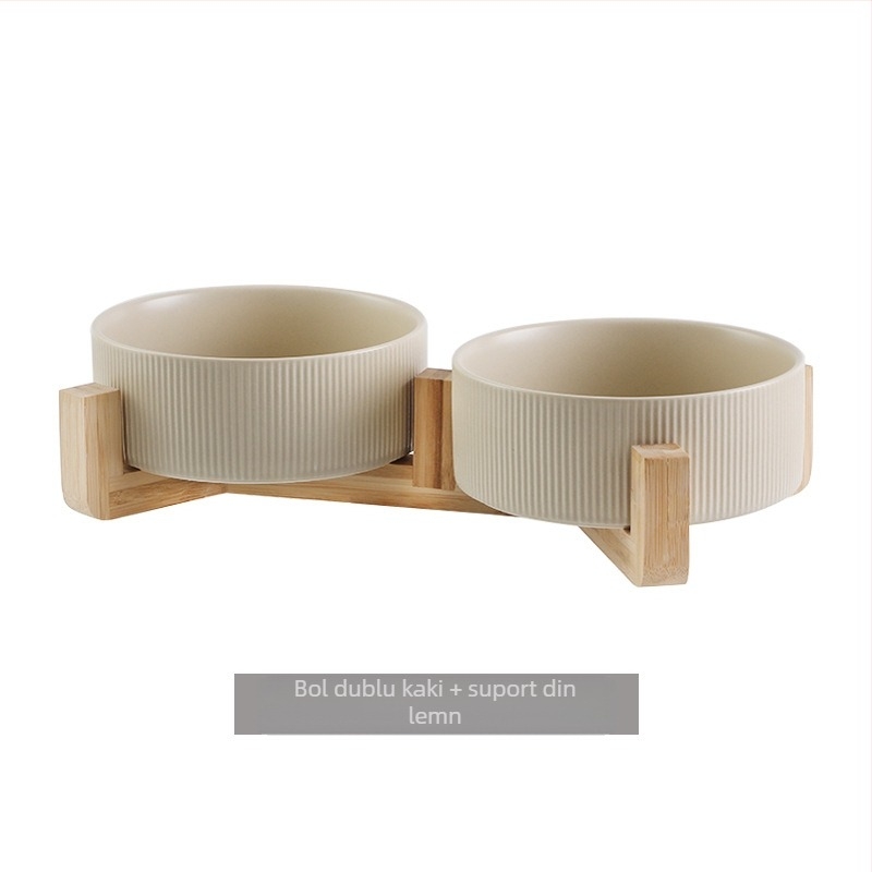 Bol ceramic transfrontalier pentru animale de companie, bol negru pentru pisici, bol cu apă pentru câini, diametru mare, anti-bărbie neagră, bol pentru hrană pentru pisici, bol cu apă anti-șuntare