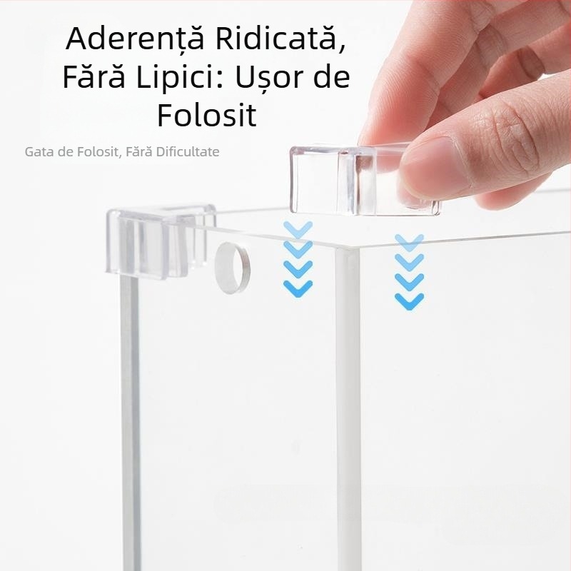 Capac protector transparent cu apărători de colț, acvariu din sticlă elastică anticoliziune, unghi drept, triunghi acrilic moale, pentru copii