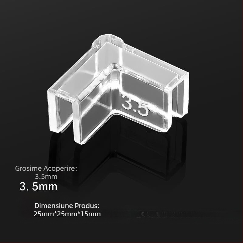 Capac protector transparent cu apărători de colț, acvariu din sticlă elastică anticoliziune, unghi drept, triunghi acrilic moale, pentru copii