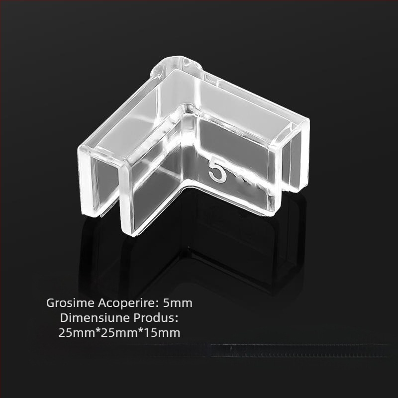 Capac protector transparent cu apărători de colț, acvariu din sticlă elastică anticoliziune, unghi drept, triunghi acrilic moale, pentru copii