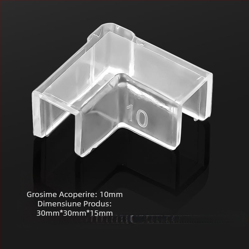 Capac protector transparent cu apărători de colț, acvariu din sticlă elastică anticoliziune, unghi drept, triunghi acrilic moale, pentru copii
