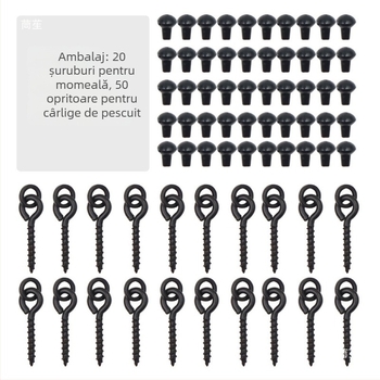 Crap european invers fund pescuit Ronnie Rig frunze uscate Rig pescuit momeală cu șurub cârlig mărgele opritor set