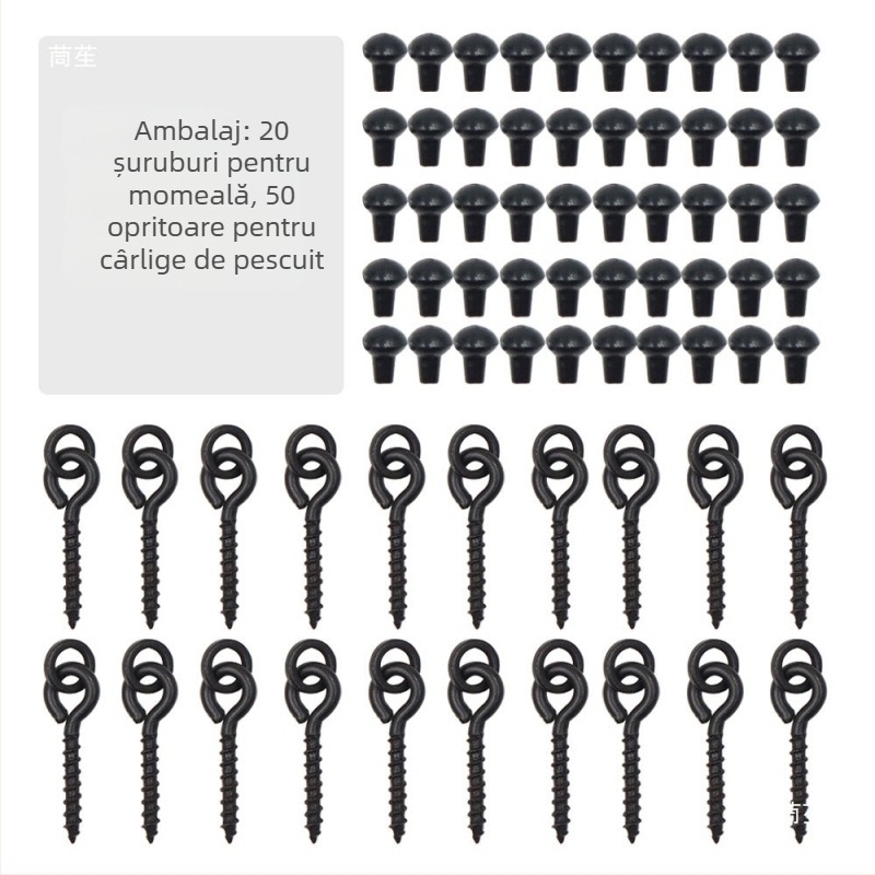 Crap european invers fund pescuit Ronnie Rig frunze uscate Rig pescuit momeală cu șurub cârlig mărgele opritor set