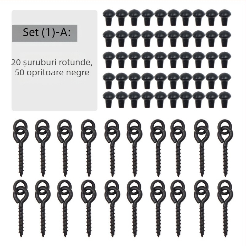 Crap european invers fund pescuit Ronnie Rig frunze uscate Rig pescuit momeală cu șurub cârlig mărgele opritor set