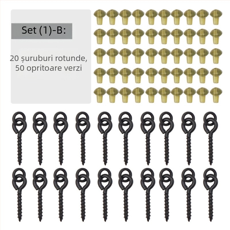 Crap european invers fund pescuit Ronnie Rig frunze uscate Rig pescuit momeală cu șurub cârlig mărgele opritor set