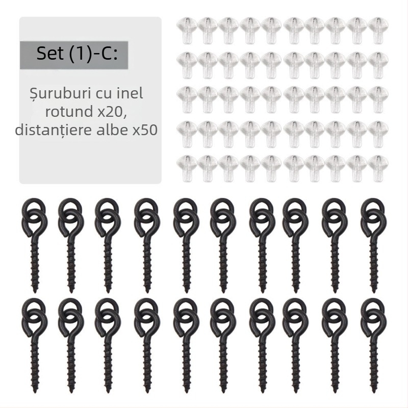 Crap european invers fund pescuit Ronnie Rig frunze uscate Rig pescuit momeală cu șurub cârlig mărgele opritor set