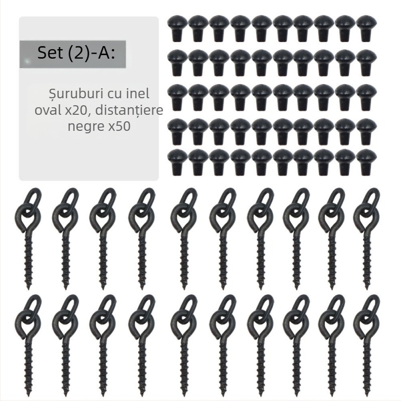 Crap european invers fund pescuit Ronnie Rig frunze uscate Rig pescuit momeală cu șurub cârlig mărgele opritor set