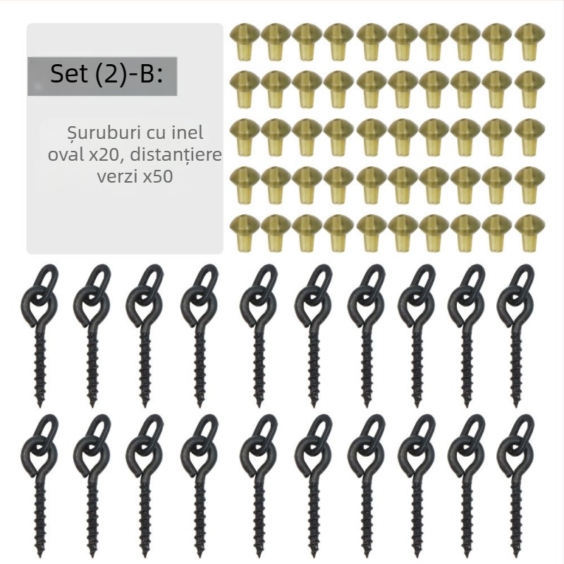 Crap european invers fund pescuit Ronnie Rig frunze uscate Rig pescuit momeală cu șurub cârlig mărgele opritor set