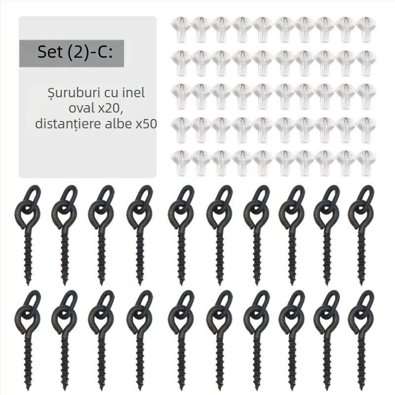 Crap european invers fund pescuit Ronnie Rig frunze uscate Rig pescuit momeală cu șurub cârlig mărgele opritor set