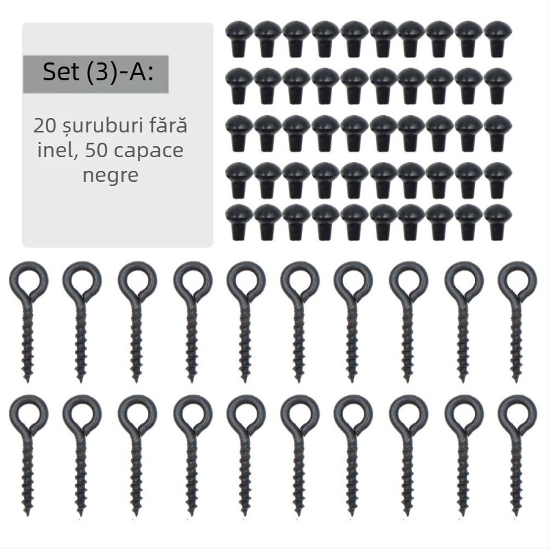 Crap european invers fund pescuit Ronnie Rig frunze uscate Rig pescuit momeală cu șurub cârlig mărgele opritor set