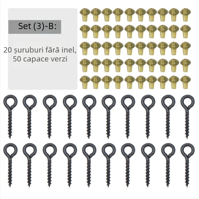 Crap european invers fund pescuit Ronnie Rig frunze uscate Rig pescuit momeală cu șurub cârlig mărgele opritor set