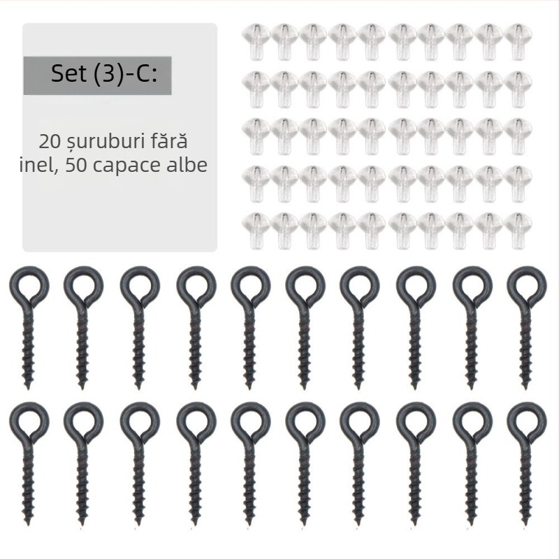 Crap european invers fund pescuit Ronnie Rig frunze uscate Rig pescuit momeală cu șurub cârlig mărgele opritor set