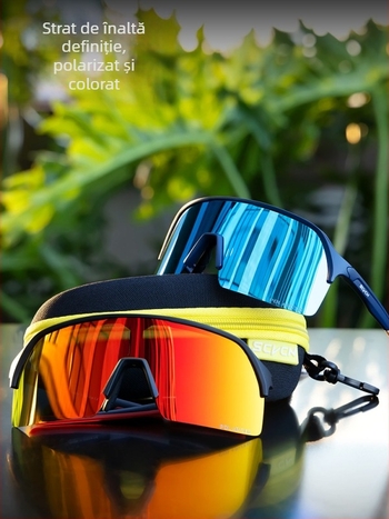 Ochelari de soare Scvcn colorați pentru ciclism, ochelari de soare Unisex, ochelari de soare rezistenti la vânt, ochelari de alergare pentru biciclete de munte și drumuri