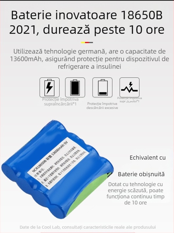 Kubao frigider portabil pentru insulină mini mașină acasă cu dublă utilizare, refrigerare 0-8 grade US8, frigider mic reîncărcabil