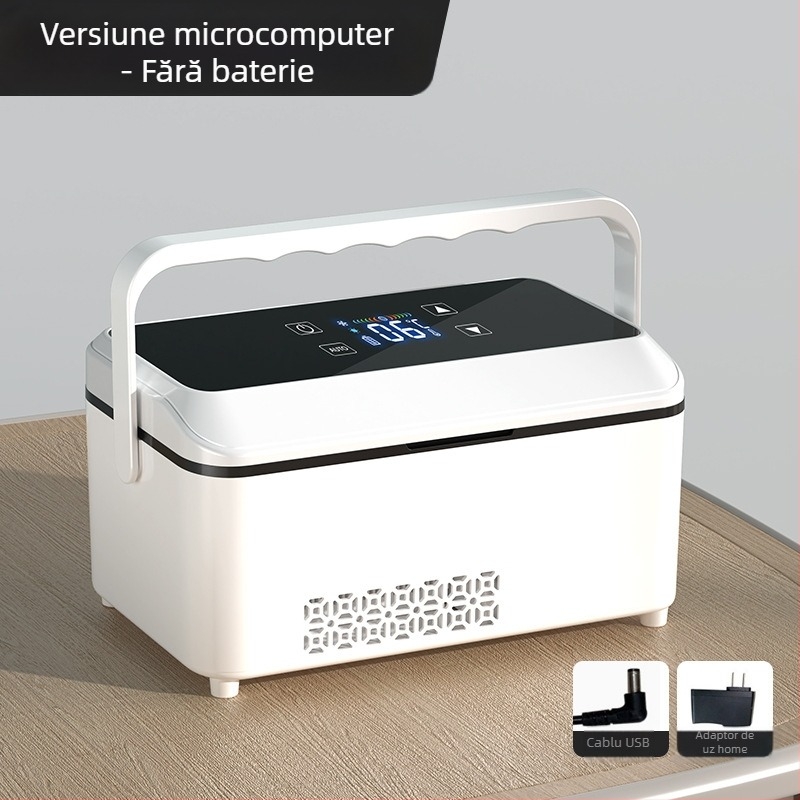 Kubao frigider portabil pentru insulină mini mașină acasă cu dublă utilizare, refrigerare 0-8 grade US8, frigider mic reîncărcabil