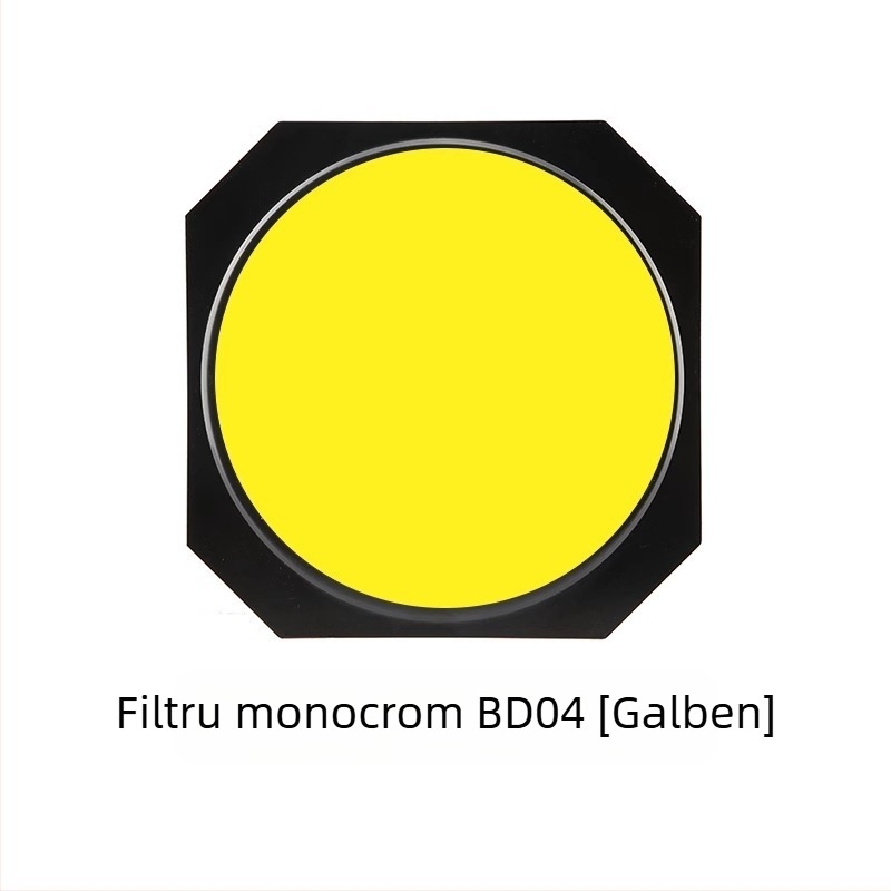 Filtru de culoare DB04 cu ramă cu patru foi, lumină de contur, capac standard tip fagure, lampă bliț mare tip fagure, mereu pornită, păr ancoră, lumină