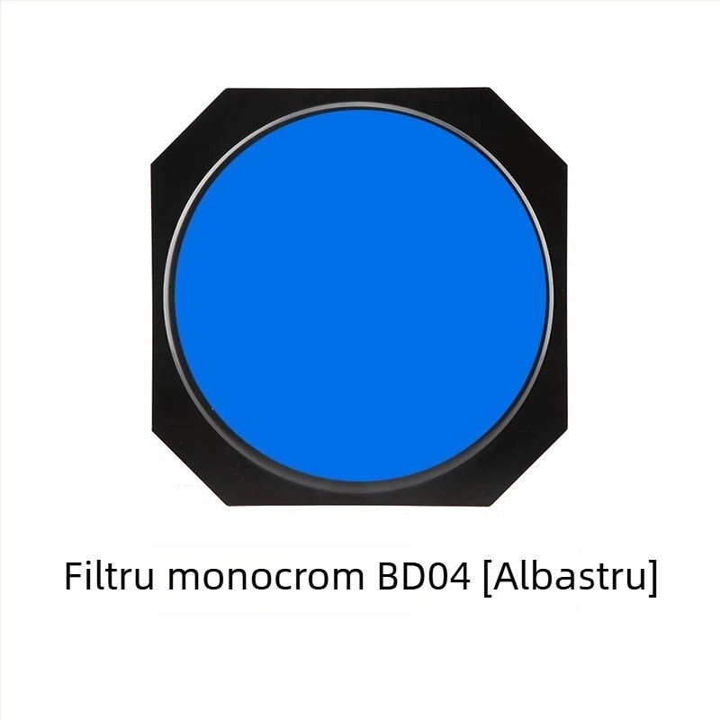 Filtru de culoare DB04 cu ramă cu patru foi, lumină de contur, capac standard tip fagure, lampă bliț mare tip fagure, mereu pornită, păr ancoră, lumină