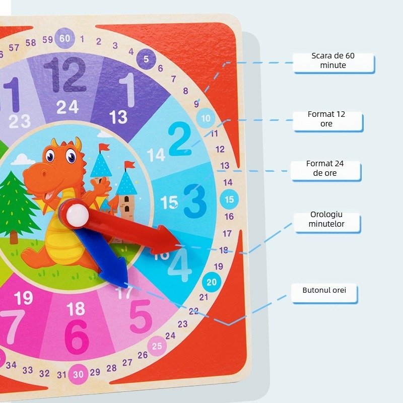 Ceas digital pentru copii, materiale didactice, grădiniță, școală primară, clasa unu și doi, model de ceas cu alarmă, jucării de învățare, en-gros